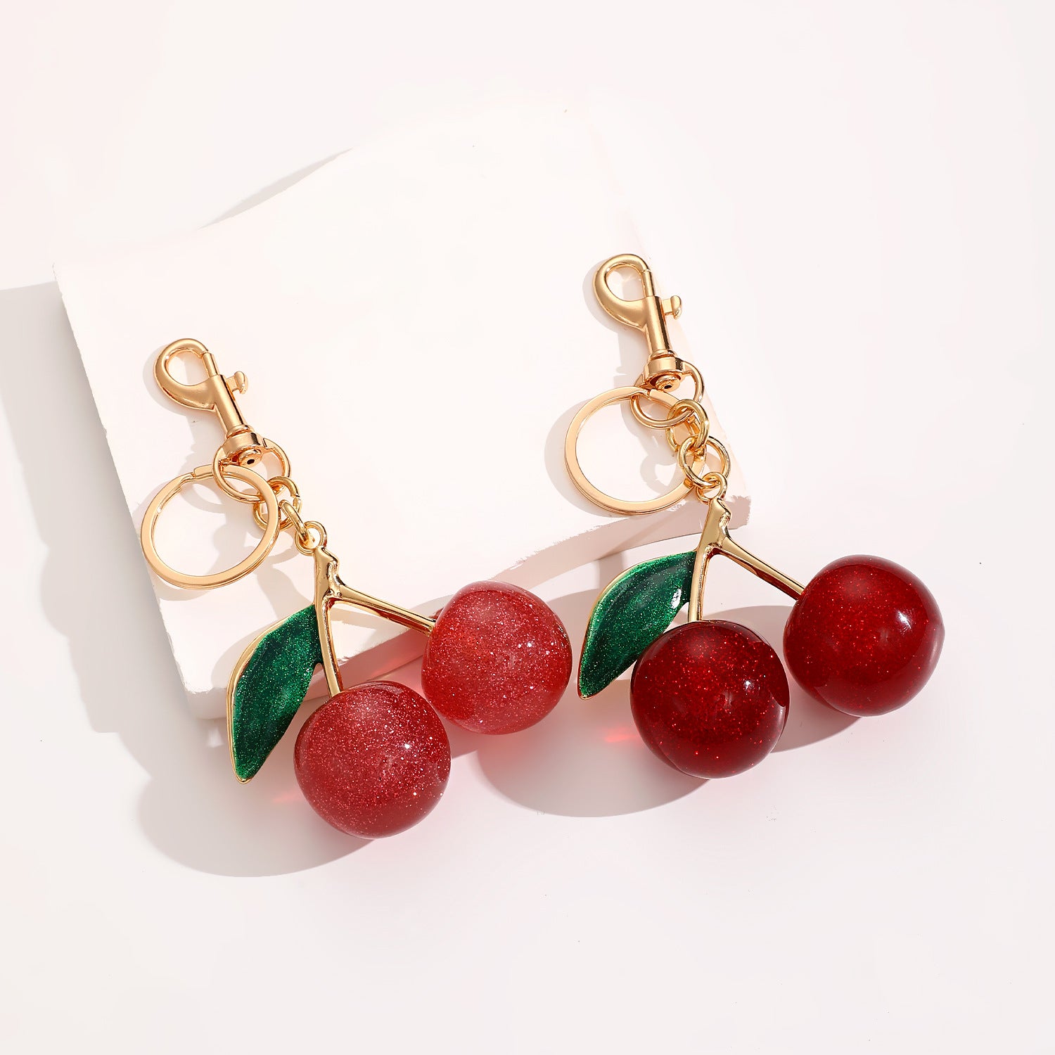 Wholesale Exaggerated red cherry fruit pendant